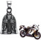 LHLWCCP Glocke Bell Motorrad GlöCkchen, Schutzengel Motorrad SchlüSselanhäNger, Engel Motorrad Schutz Biker Glocke, Motorradglocke Glocken Anhänger Glücks, Motorrad-Zubehör Für Biker-Fahre, Fahrrad