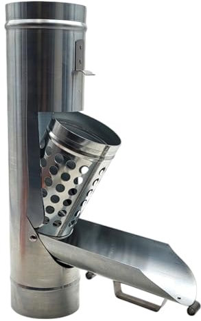 zbs24 Zink Regenwassersammler mit Laubkorb 100mm - Regenrohrklappe mit entnehmbaren Laubkorb, zum effizienten auffangen von Regenwasser