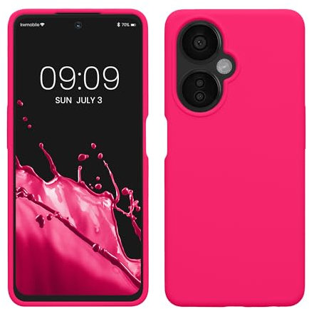 kwmobile Cover per OnePlus Nord CE 3 Lite 5G / Nord N30 5G Custodia - Back Case per Smartphone in Silicone TPU - Protezione Gommata - rosa shocking
