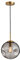 NICRX Lámpara colgante esférica con bola de cristal, lámpara de techo colgante con base dorada y globo de cristal (20cm, Gris)