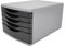 Deflecto Black Desk Drawer Set featuring 1 x 60mm and 4 x 30mm Drawers - Desk Organiser - A4 Storage