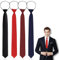 YUWJOOWEE 4 Stück Herren Krawatte Set, Verstellbarer Krawatten Set für Herren mit Reißverschluss, Vorgebundenen Knoten für Hochzeit Schlips, Trauerkrawatte Reißverschluss Vatertag