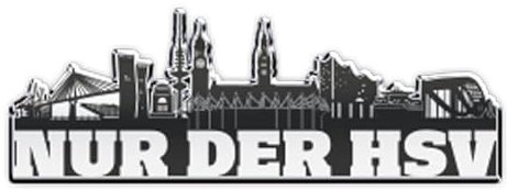 Hamburger SV HSV Magnet Skyline Metall
