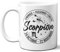 DECOHO - Tazza con segno zodiacale Scorpione - 33 cl, in ceramica - Stampa in Francia - Bianco