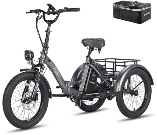 Fafrees F20 Mate E-Bike Dreirad Elektro Klapprad 48V Zulassung [ Offiziell ] E Trike 3 Rad für Erwachsene 1008WH, Herren E Bike Damen Hydraulische Scheibenbremsen, Elektrofahrräder 65N.m Ebike 20 Zoll
