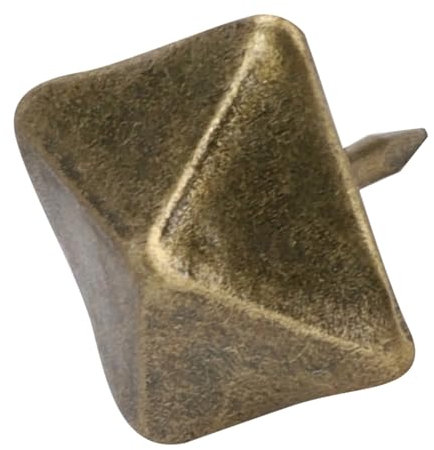 50 Pièces Clous Décoratifs, Clous Décoratifs en Fer Antique Clavos Tête de Pyramide, Clous de Meubles à Tête Carrée pour Boîtes en Bois de Bijoux, (Longueur latérale 19 mm *