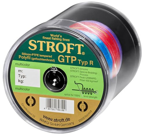 Stroft GTP Typ R Geflochtene Angelschnur 600m Multicolor R4-0,220mm-9kg