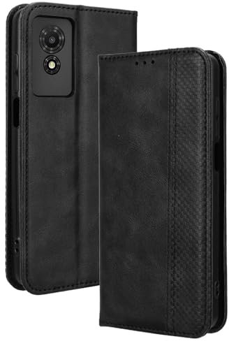 COMAKU Étui à Rabat et Folio pour TCL 501 de Noir