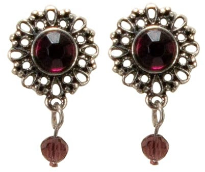 Alpenflüstern Trachten-Ohrstecker Helena - Damen-Trachtenschmuck, Trachten-Ohrringe (beere) DOR052