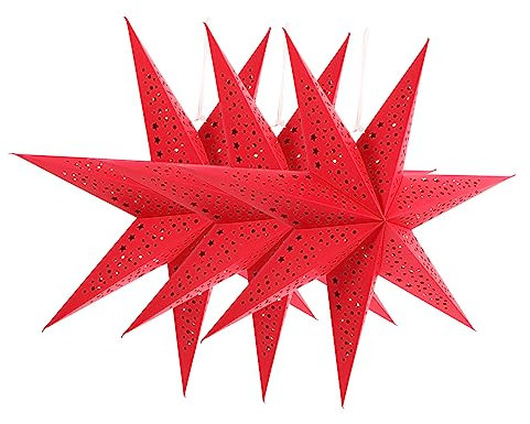 CANIGHT Siebeneckiger Stern-lampenschirm Aus Papier Weihnachts-dekoration Hängender Stern-lampenschirm Für Zuhause Und Party
