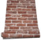 Camiraft Rustic Red Brick Effect Wallpaper 3D Brick and Stone Pattern Effect Wallpaper Non-Woven Fabric Pattern Anti-Fouling Texture Bookcase Vintage Slate 9.5m* 0.53m
