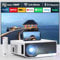 ZDK 2024 New 1080P Projector with 5G WiFi, Full HD 1080P, Supports BT 5.1 Projector for Home Cinema, Compatible with Smartphones, Android/iOS/TV Box/PS5/XBOX. (White, 20000L)