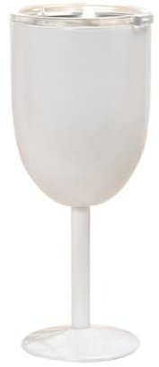 Fowecry Weinglas, Edelstahl, Doppellagig, Kelchfarbe, Großes Fassungsvermögen, Becherbeständig, Weinbecher,