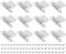sourcing map Cabinet Kitchen Inset Hinges, 24Pcs 1/2 Overlay Semi-Concealed Hinges Face Mount Cabinet Hardware Self-Closing Cabinet Hinges with Screws, Nickel Silver