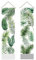 AHANDMAKER 2Pcs Tropical Leaves Tapestry, Palm Tree Leaves Vertical Tapestry Wall Hanging, Green Tassel Wall Aesthetic Tapestry for the Living Room, Wall Art, Wall Decor Entry(45.7x13 Inch)
