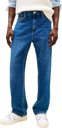 Tommy Jeans Herren Jeans Hose Otis Regular Straight Fit, Blau (Denim Dark), 34W/32L