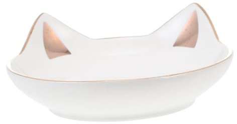 OFFSCH Plato De Cerámica Elegante Con Forma De Gato Plato Multiusos Para Postres Y Frutas Para La Mesa Del Comedor