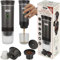 Portable Espresso Coffee Maker – Self-Heating, USB-C Rechargeable, Works with Capsules & Ground Coffee – Includes Travel Mug – Perfect for Office, Camping, Fishing & Outdoors (Grey)