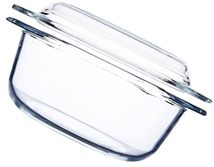 GRADENEVE Glasbehälter Mit Deckel Mikrowellengeeigneter Suppentopf Aus Gehärtetem Glas Hitzebeständig Für Ofen Und Spülmaschine Klar Zum Anschauen Beim Erwärmen