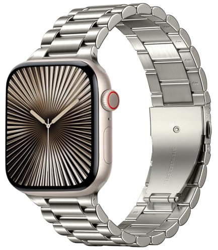 Netolo Titan Armband Kompatibel mit Apple Watch Armband 45mm 44mm 49mm 42mm 46mm, Metall Ersatz Band Kompatibel mit Apple Watch SE Armbänder/iWatch Series 10 9 8 7 6 5 4 3 2 1 SE 2 Ultra