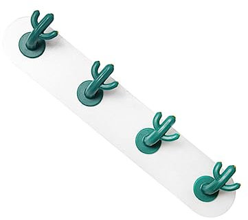 KONTONTY Gancio Adesivo Da Parete Forma Di Cactus Ganci Multifunzione Punch Appendini Muro Resistenti Foratura Per Cucina e Bagno