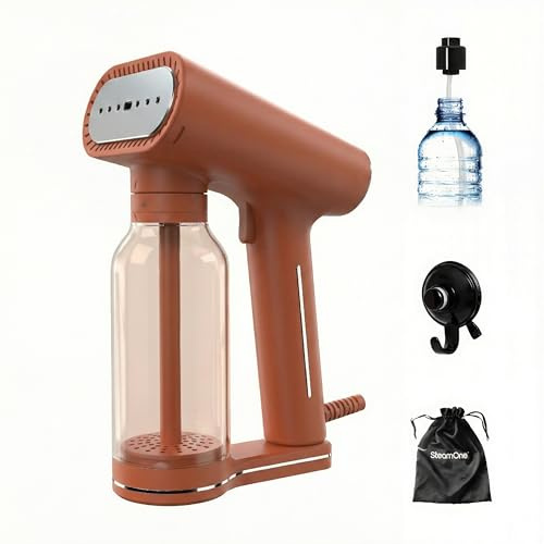 SteamOne Karl XL Vaporizador Portátil Steamer Rust 2000W - 400ml | Vaporizador Portátil Karl XL, 2000W, Depósito 400ml, 2 Modos, Listo en 30s, Gancho con Ventosa Incluido, RUST400