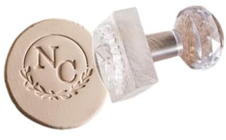 Personalisierter Keramikstempel – Personalisierter Acryl-Töpferei-Stempel, benutzerdefinierte Logo-Form, Präge-Ton-Briefstempel, Polymer-Ton-Werkzeuge für die künstlerische Seele