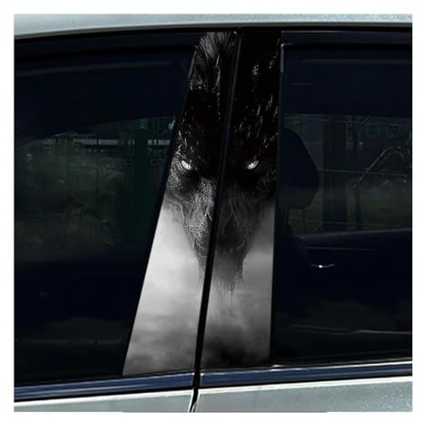 Autozubehör 2 Stücke Schwarz Drachen Auto B Säule Wasserdicht Aufkleber DIY Auto Modifikation Styling Aufkleber(F)