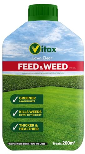 Vitax Feed and Weed Lawn Care Solution 1 Litre | Concentrated Liquid for 200m² Coverage | For a Greener, Healthier, Thicker Lawn | Seasonal Lawn Tonic
