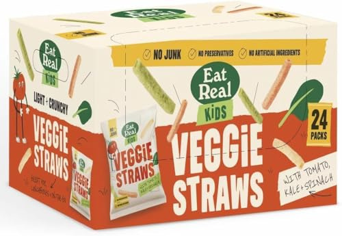 Eat Real Veggie Straws 24 x 20g Multipack