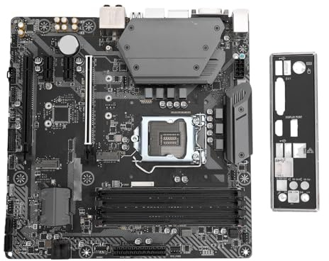 Plyisty B360M Desktop Motherboard, Supports 8th 9th Gen Core I9 / I7 / I5 / I3, DDR4 2666MHz, Dual M.2 Slots, 4+2+1 Phase Digital Power
