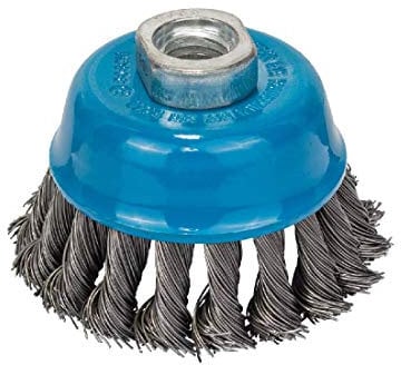 Bosch 1x PRO Steel Longlife Cup Brush, Knotted Wire for Small Angle Grinder and M14 Thread (for Steel, Ø 75 mm, Professional Accessory Small Angle Grinder)