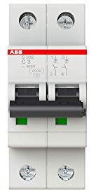 ABB S202 °C 3 interruptor Automático 6ka 2P
