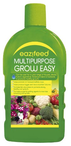 Eazifeed Multi-Purpose Grow Easy | Flower, Shrub, Fruit & Vegetable Fertiliser | Essential Nutrients For Promoting Full Flavoured Crops, Bigger and Brighter Blooms (500ml)