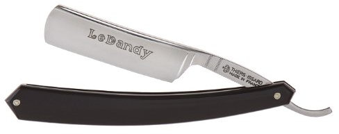 Kaxilu Thiers Issard Le Dandy Rasiermesser 6/8 schwarz - Traditionell für Erfahrene Nassrasierer - Unisex - Kunststoffgriff und -klinge - mit Lederetui