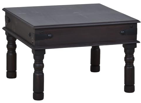MiaMöbel Couchtisch Colombo 80x80 cm Kolonialstil Massivholz Pinie Walnuss
