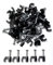 Kabelschellen Nagelschellen für Kabel 6mm, Schwarz 50 Stück