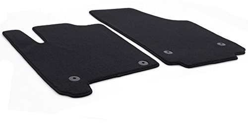 kh Teile Fußmatten/Velours Automatten Original Qualität Stoffmatten 2-teilig schwarz