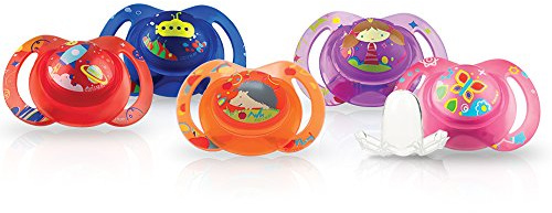 Nuby Bowtie Klassischer Schnuller, oval, 6-12 Monate