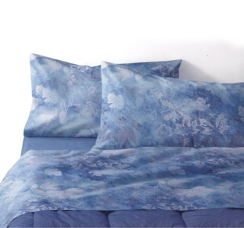 Bassetti Completo letto in flanella MATRIMONIALE articolo 16723 BL P405 come foto + tavoletta profumo biancheria by biancocasa