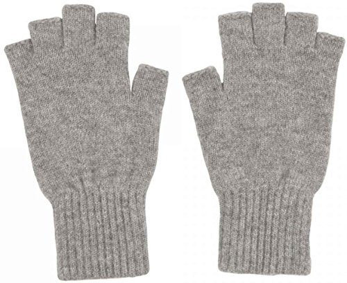 Graham Cashmere - Fingerlose Damen-Handschuhe aus Kaschmir, hergestellt in Schottland, in Geschenkverpackung, Hellgrau (Light Grey Marl), One size