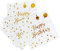 iZoeL 50Stk Geburtstag Servietten Gold Happy Birthday Servietten 33x33cm 3-lagig Pink Papierservietten für Mann Frau Mädchen Party Deko (Rose Gold Happy Birthday) (Weiß+Gold HB)