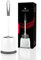 SAVEGA - Das Original - WC Bürste mit innovativer Borstenstruktur - Klobürste mit Halter - Hochwertiges Toilettenbürsten Set - Hygienischer Klobürstenhalter in matt weiß - grau - rund (Weiß)
