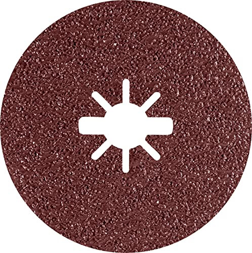 Bosch 5x EXPERT R781 Prisma Ceramic X-LOCK Fiberscheiben (für Stahl, Edelstahlbleche, Ø 125 mm, Körnung 36, Professional Zubehör Kleiner Winkelschleifer)