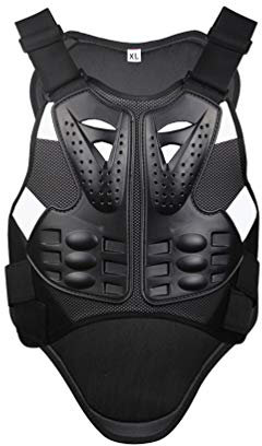 IFIKK Chaleco de protección para niños de carreras de verano para moto, chaqueta de protección para motocross, chaleco de esquí, protección en el pecho con protección trasera para patinaje, patinaje,