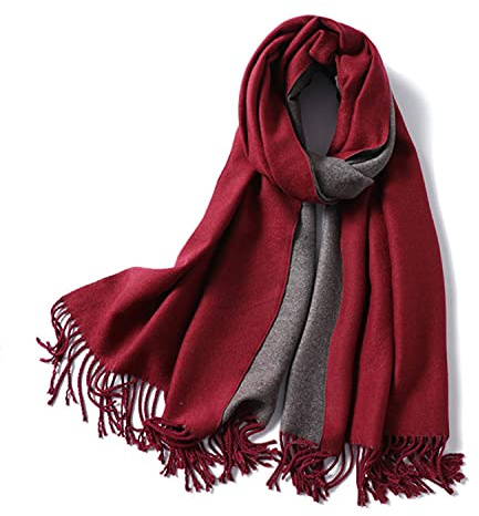 Sawekin Damen XXL Schal Halstuch/Poncho kariert quadratisch Karo schal Herbst/Winter Warmer Schal