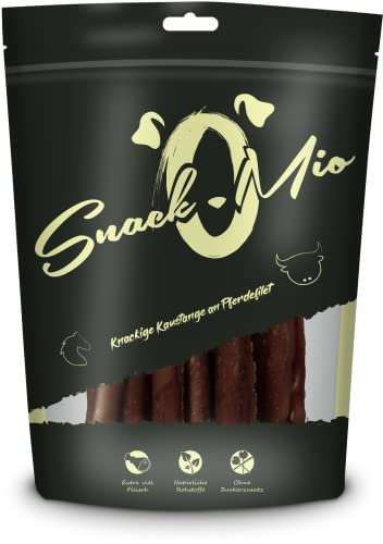 SnackoMio - Croccante bastoncino su filetto di cavallo - Spuntino premium da masticare per cani, 70g