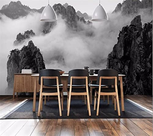 XTSWallpaper 3D Wandplakat Wandbild Tapete Wandtattoo 400X280Cm Rauch Berge Landschaft Wandaufkleber 3D Wandbilder Decals Selbstklebend Vinyl Tapete Abnehmbare Kinder Zimmer Wandschmuck