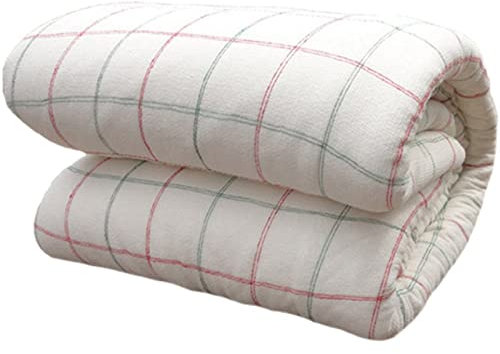 Konsilsa 100% Baumwolle Dünn Futon Matratze, traditionelles Chinesisch Matratzenauflage Schlafen Pad Einrollbar Faltbare Tragbare groß Einzelmatratze weich Matratzenauflage
