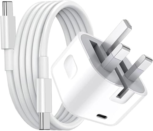 For Samsung Galaxy A26 A36 A56 Charger, USB C Charger Plug 20W Foldable Type C PD Wall Charger Adapter UK 3 Pin Mains Phone charger [1M] [60W] Super Fast Charging Cable